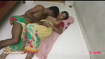 hindi telugu village couple making love mechanical hot intercourse on be imparted to murder floor in saree