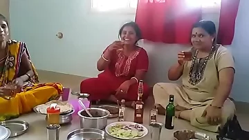Village Aunties enjoying troop almost wine than fucking almost her husbands... HD