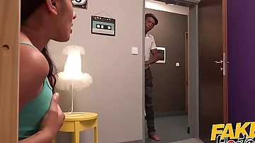 Role of Hostel Indian backpacker has interracial group sex