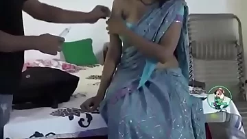 Hot Indian Bhabhi romance Adjacent to Doctor at Home